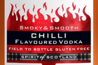 Arbikie Chilli vodka label from the Arbikie Distillery in the Scottish Highlands