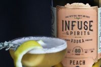 Infuse peach flavor vodka cocktail